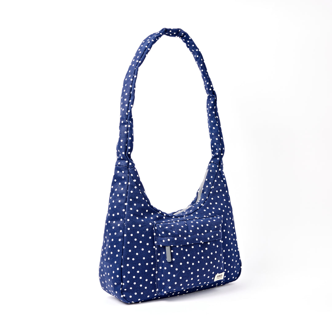 Belsize Crossbody Bag in Navy Polka