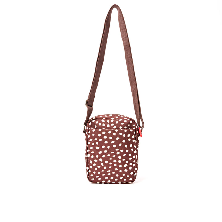 Bond Pocket Crossbody Bag in Brown Dot