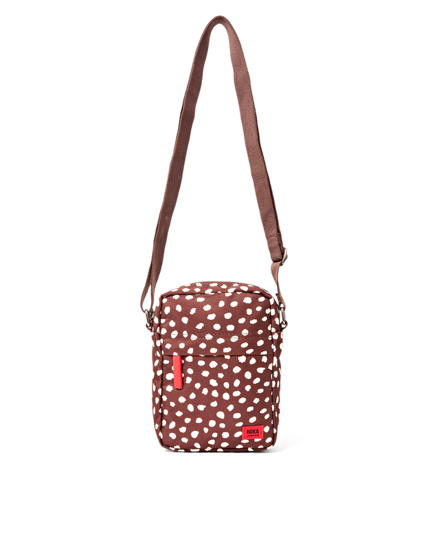 Bond Pocket Crossbody Bag in Brown Dot
