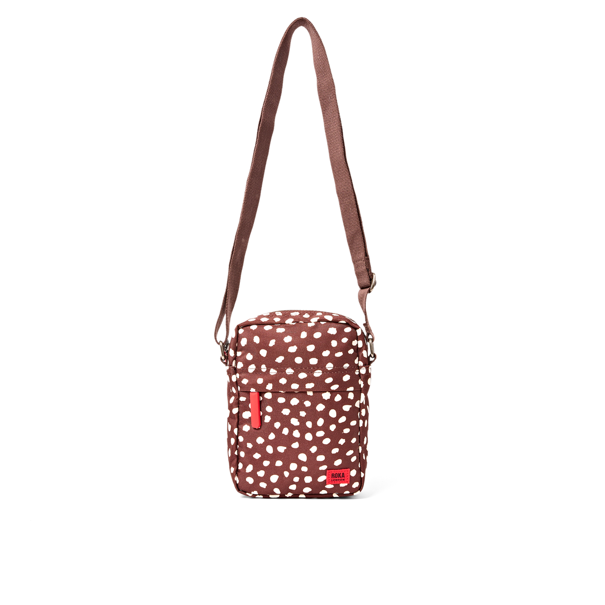 Bond Pocket Crossbody Bag in Brown Dot