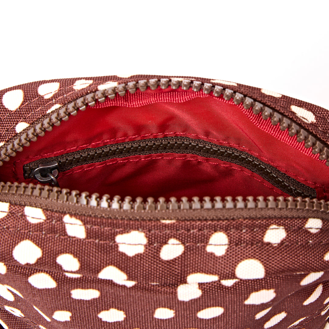 Bond Pocket Crossbody Bag in Brown Dot