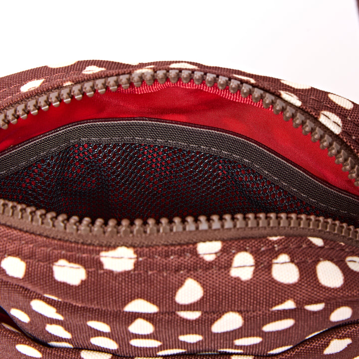 Bond Pocket Crossbody Bag in Brown Dot