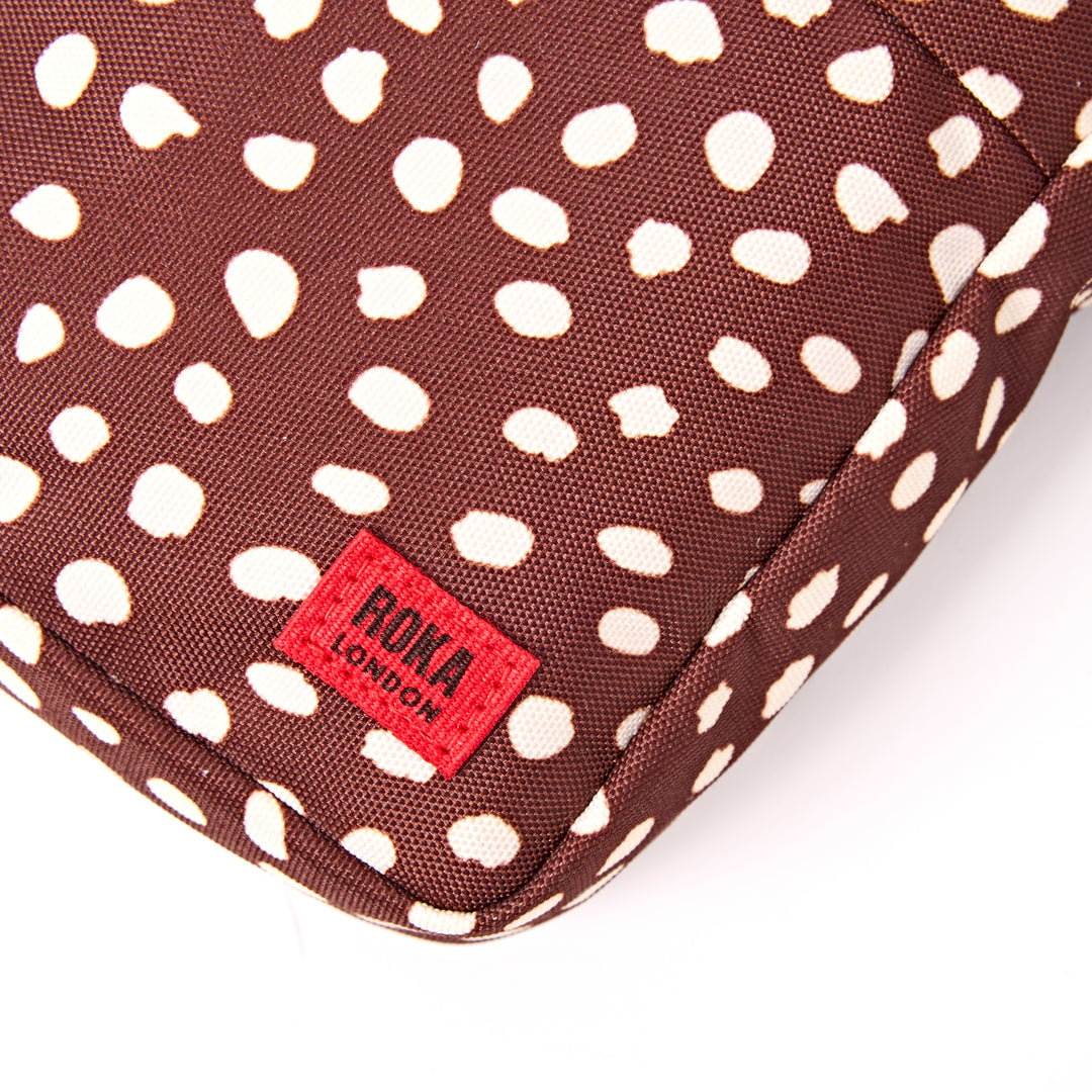 Bond Pocket Crossbody Bag in Brown Dot