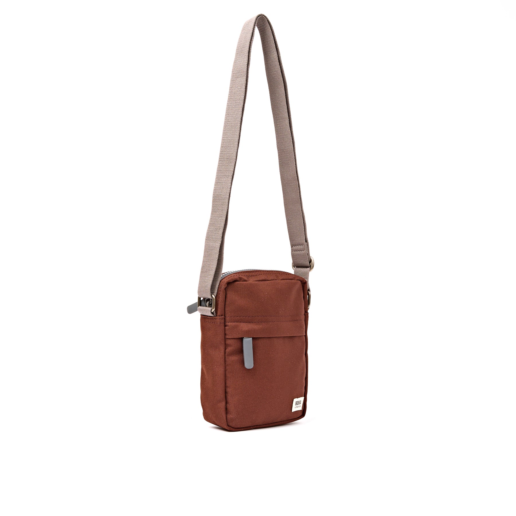 Bond Pocket Crossbody Bag In Chocolate ROKA London bond-pocket-crossbody-bag-in-chocolate-roka-london