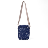 Bond Pocket Crossbody Bag in Navy Polka Dot