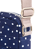 Bond Pocket Crossbody Bag in Navy Polka Dot