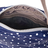 Bond Pocket Crossbody Bag in Navy Polka Dot