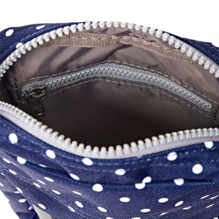 Bond Pocket Crossbody Bag in Navy Polka Dot