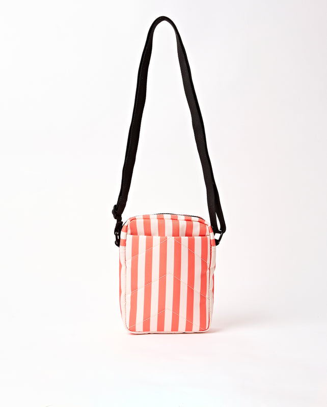 Bond Pocket Crossbody Bag in Coral Stripe