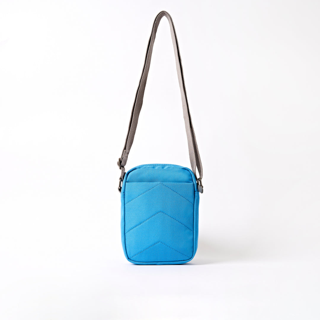 Bond Pocket Crossbody Bag in Malibu Blue Recycled Canvas