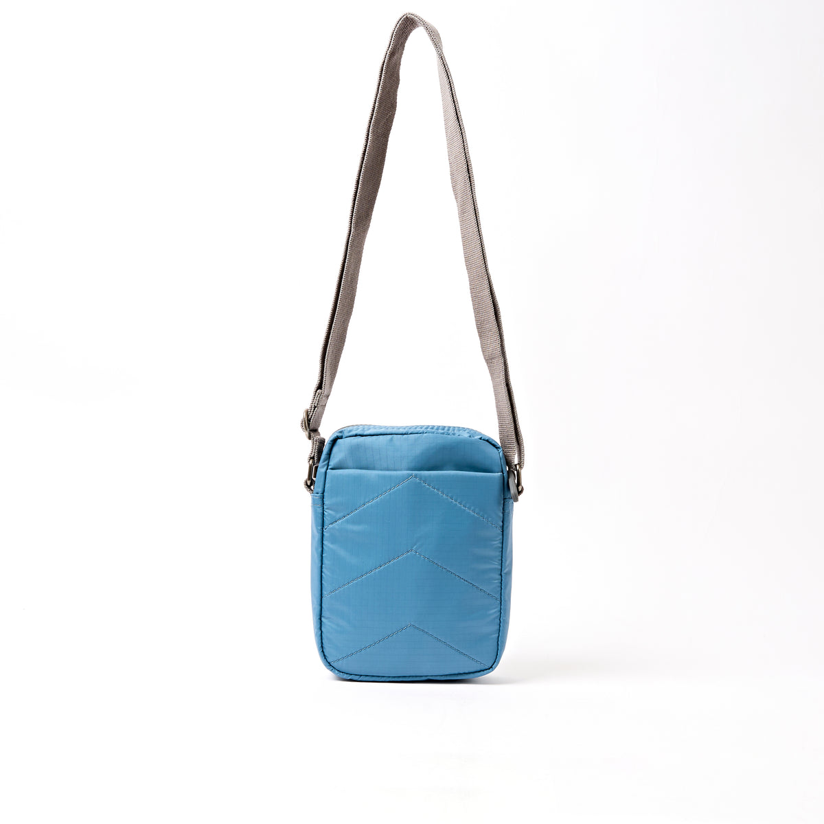 Bond Pocket Crossbody Bag in Retro Blue Recycled Nylon Ripstop