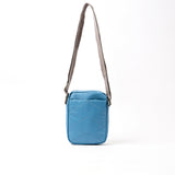 Bond Pocket Crossbody Bag in Retro Blue Recycled Nylon Ripstop