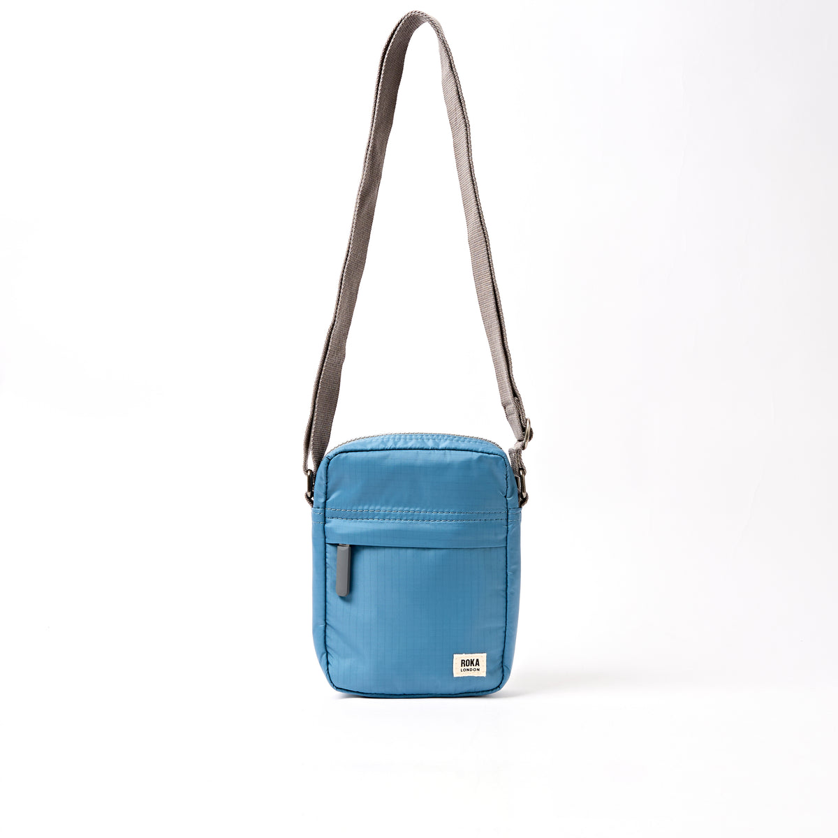 Bond Pocket Crossbody Bag in Retro Blue Recycled Nylon Ripstop