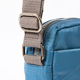 Bond Pocket Crossbody Bag in Retro Blue Recycled Nylon Ripstop