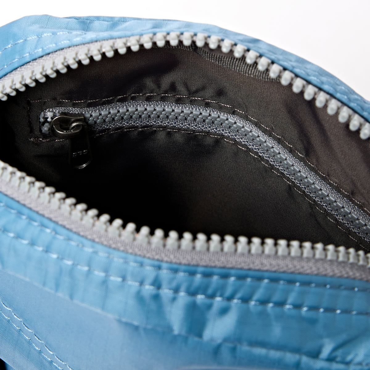 Bond Pocket Crossbody Bag in Retro Blue Recycled Nylon Ripstop