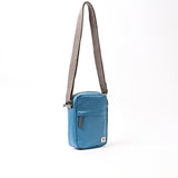 Bond Pocket Crossbody Bag in Retro Blue Recycled Nylon Ripstop