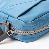Bond Pocket Crossbody Bag in Retro Blue Recycled Nylon Ripstop