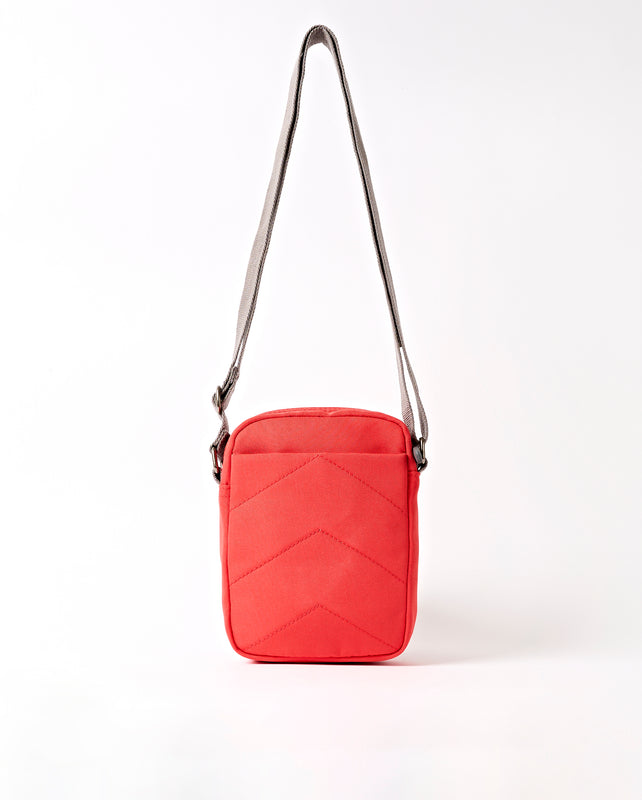 Bond Pocket Crossbody Bag in Scarlet Recycled Nylon Ripstop