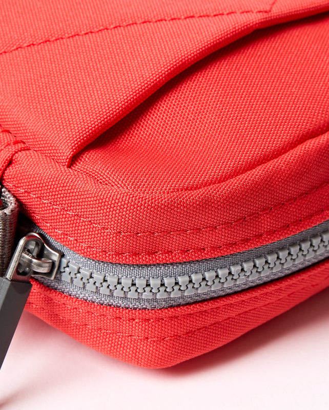Bond Pocket Crossbody Bag in Scarlet Recycled Canvas
