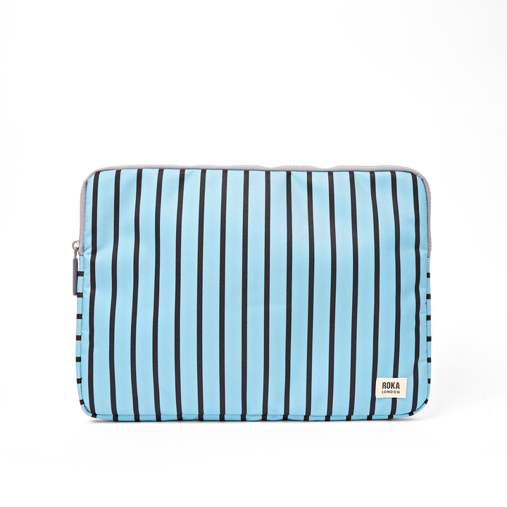 Brick Lane Laptop Sleeve in Blue Stripe