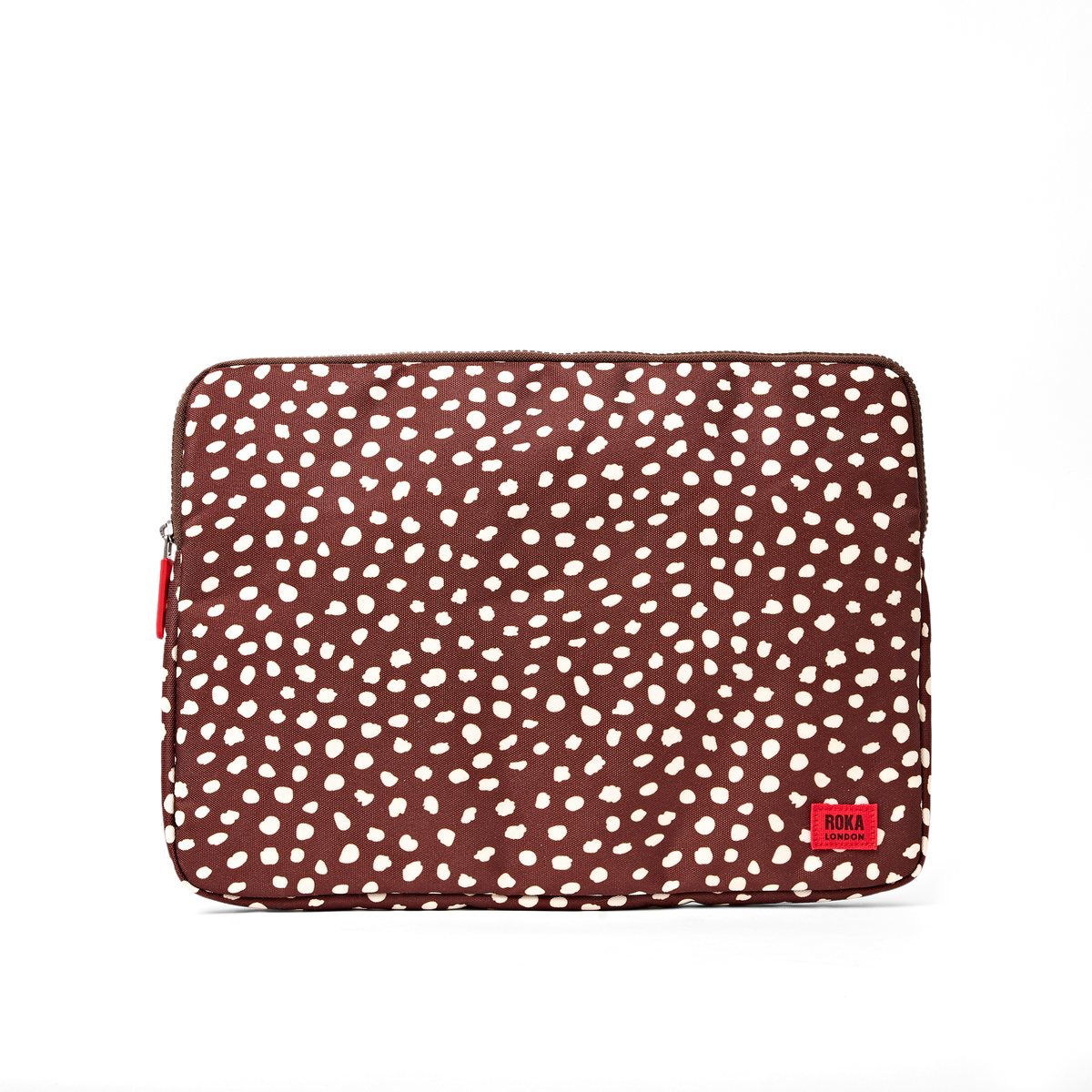 Brick Lane Laptop Sleeve in Brown Dot
