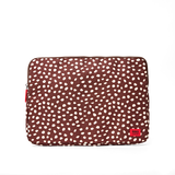 Brick Lane Laptop Sleeve in Brown Dot