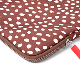 Brick Lane Laptop Sleeve in Brown Dot