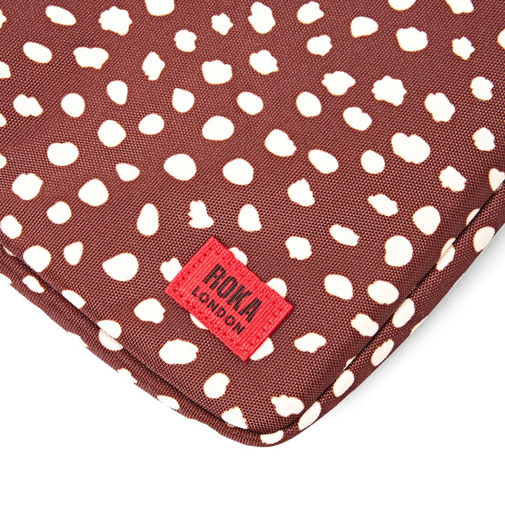 Brick Lane Laptop Sleeve in Brown Dot