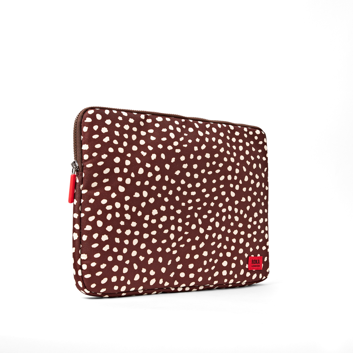 Brick Lane Laptop Sleeve in Brown Dot