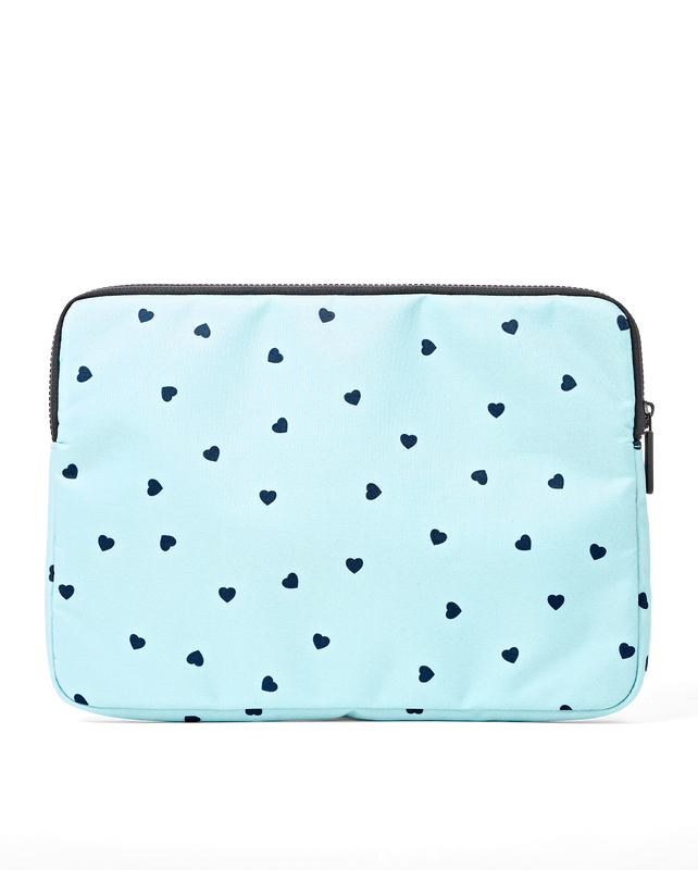 Brick Lane Laptop Sleeve in Heart Print