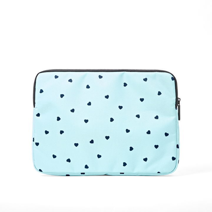 Brick Lane Laptop Sleeve in Heart Print