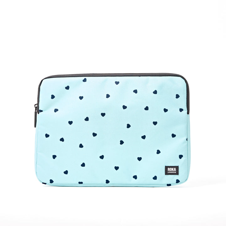 Brick Lane Laptop Sleeve in Heart Print