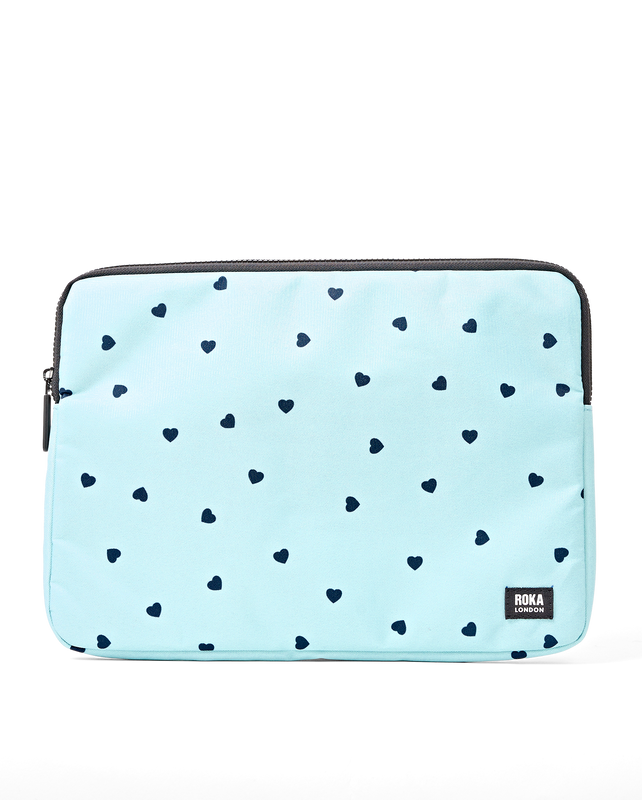 Brick Lane Laptop Sleeve in Heart Print