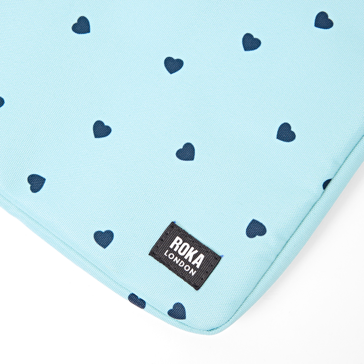 Brick Lane Laptop Sleeve in Heart Print