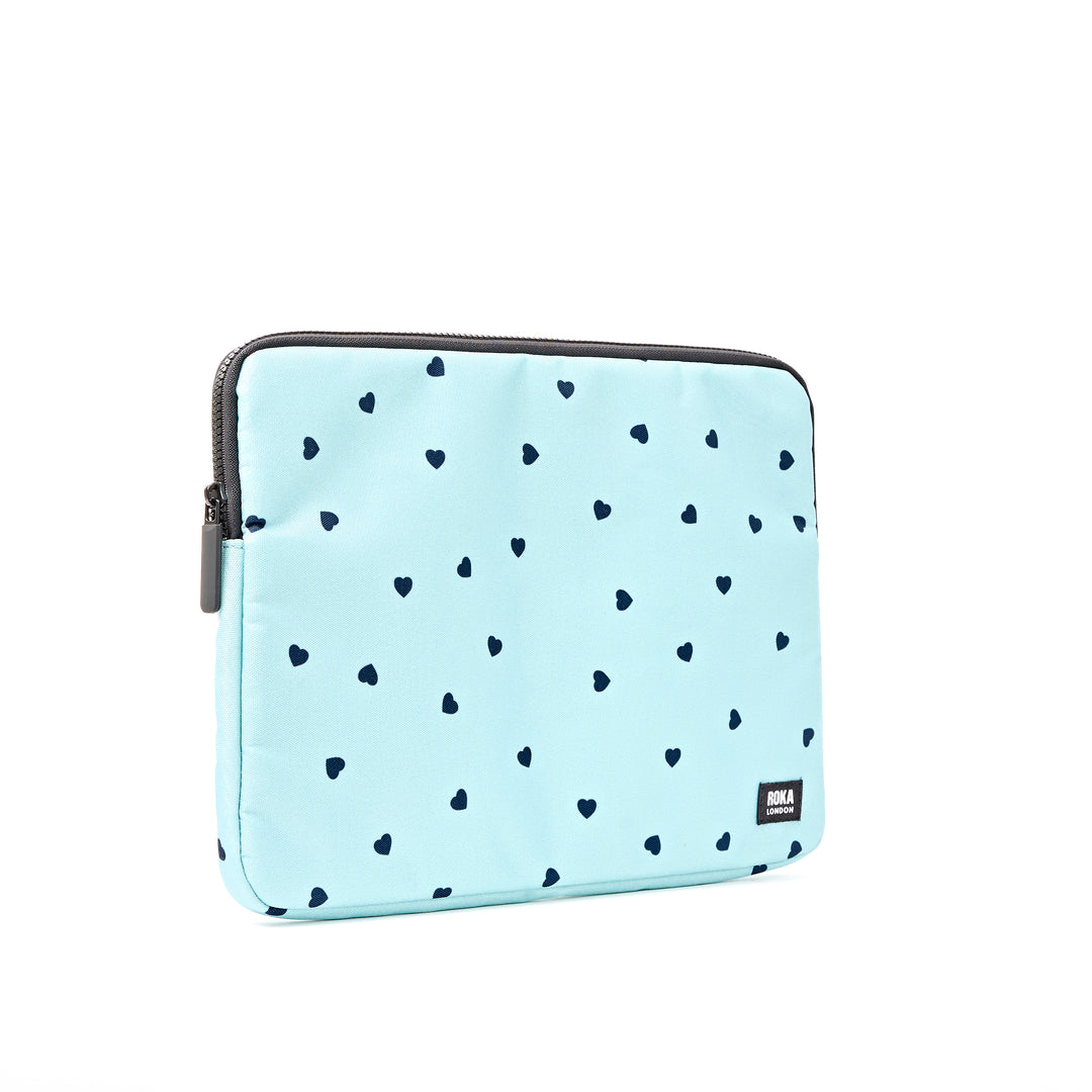 Brick Lane Laptop Sleeve in Heart Print