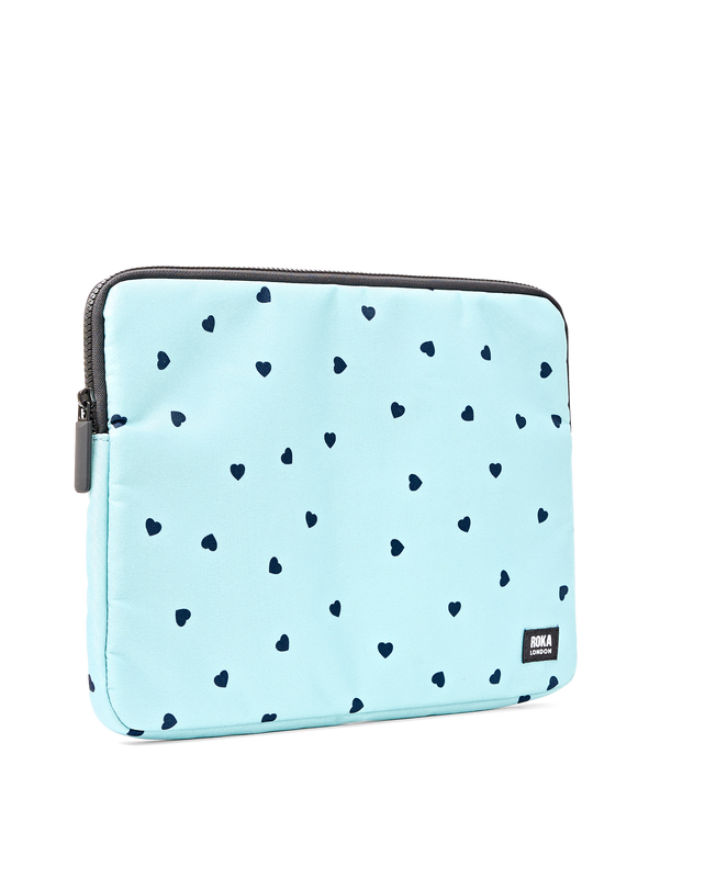 Brick Lane Laptop Sleeve in Heart Print