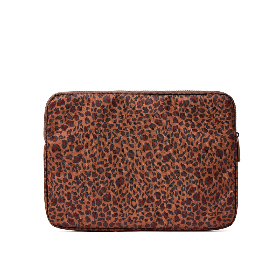 Brick Lane Laptop Sleeve in Mini Leopard