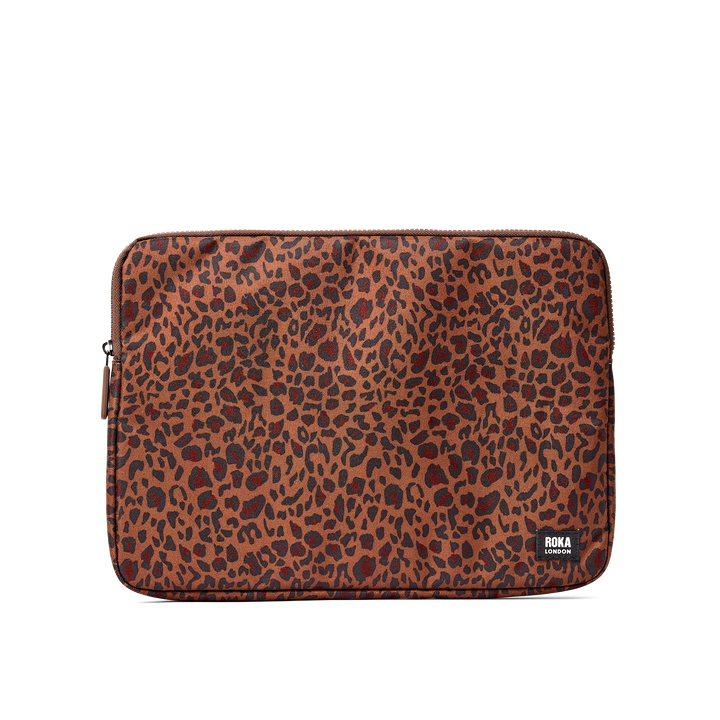 Brick Lane Laptop Sleeve in Mini Leopard