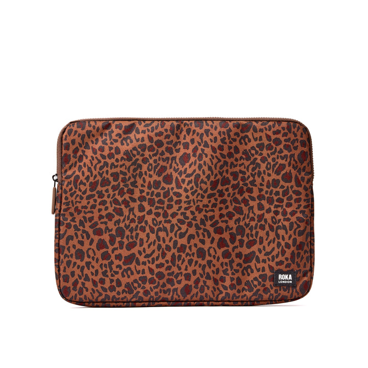 Brick Lane Laptop Sleeve in Mini Leopard