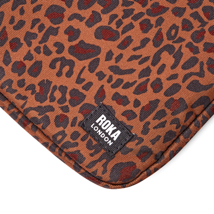 Brick Lane Laptop Sleeve in Mini Leopard