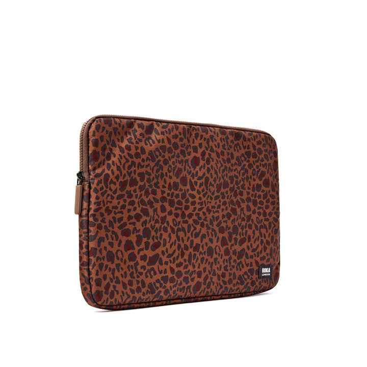 Brick Lane Laptop Sleeve in Mini Leopard