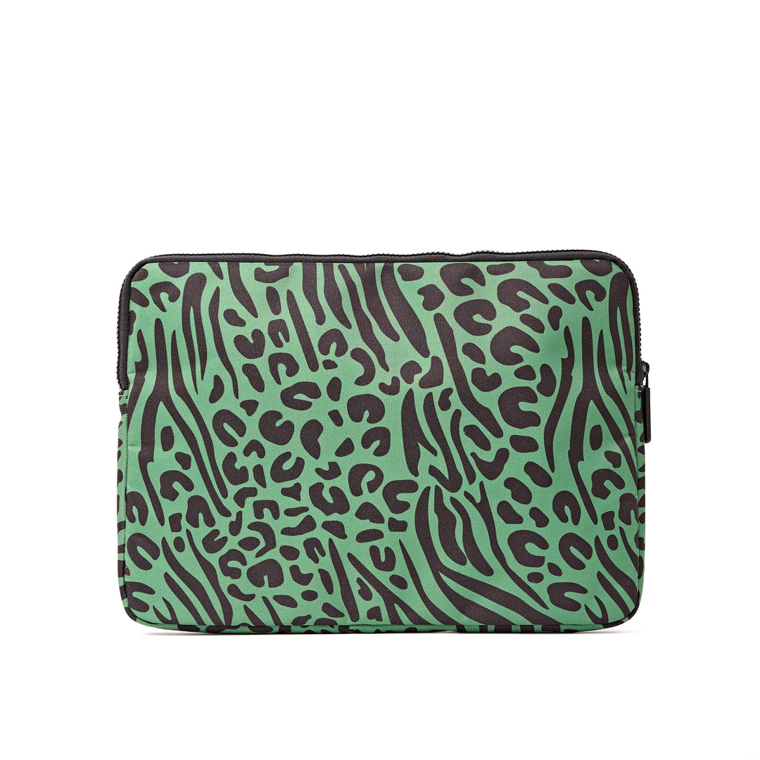 Brick Lane Laptop Sleeve in Mixed Animal Artichoke