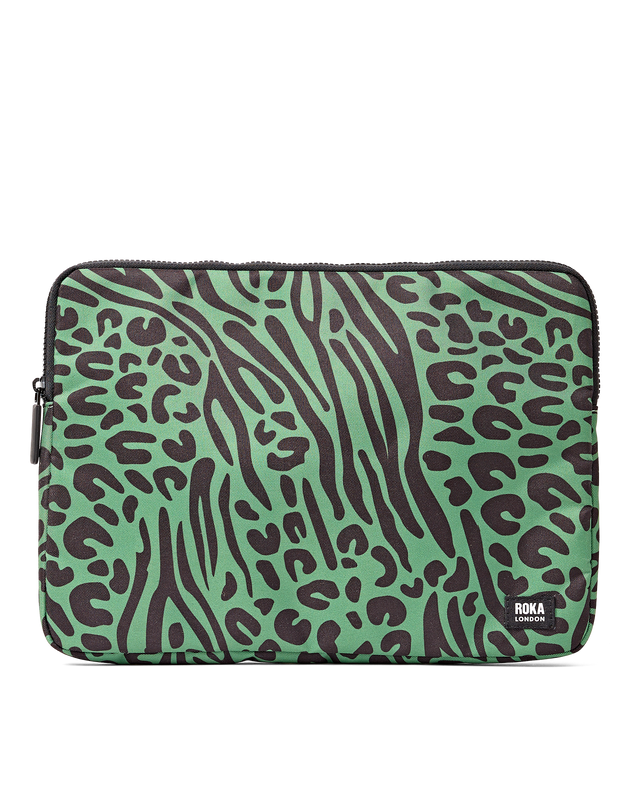 Brick Lane Laptop Sleeve in Mixed Animal Artichoke
