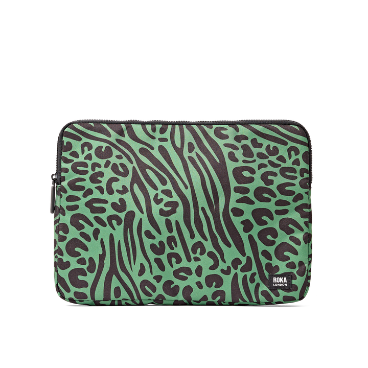Brick Lane Laptop Sleeve in Mixed Animal Artichoke