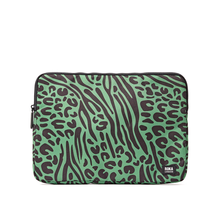 Brick Lane Laptop Sleeve in Mixed Animal Artichoke
