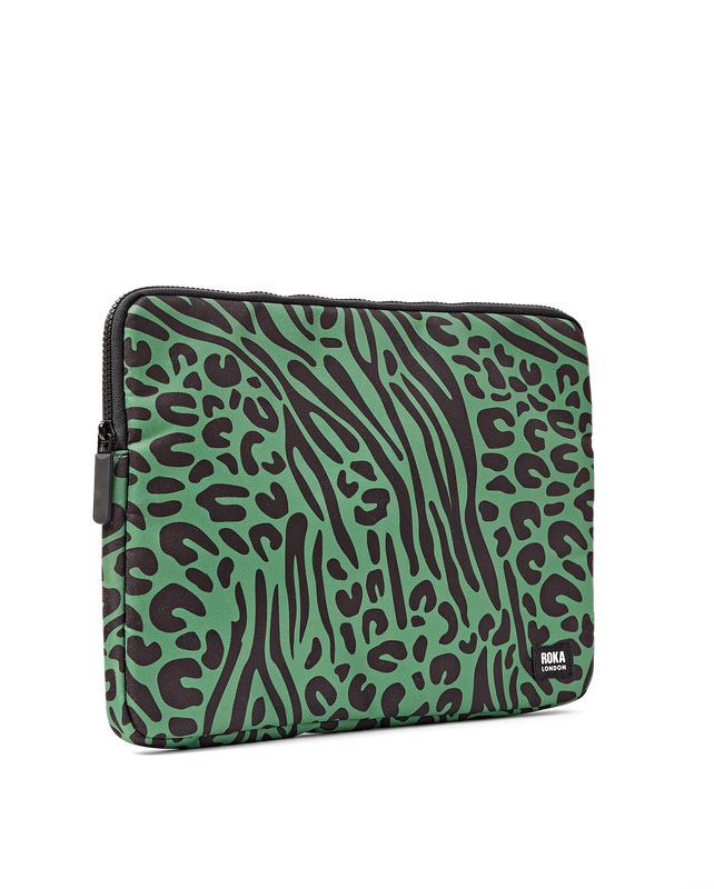 Brick Lane Laptop Sleeve in Mixed Animal Artichoke