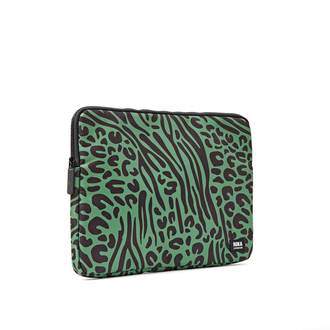 Brick Lane Laptop Sleeve in Mixed Animal Artichoke