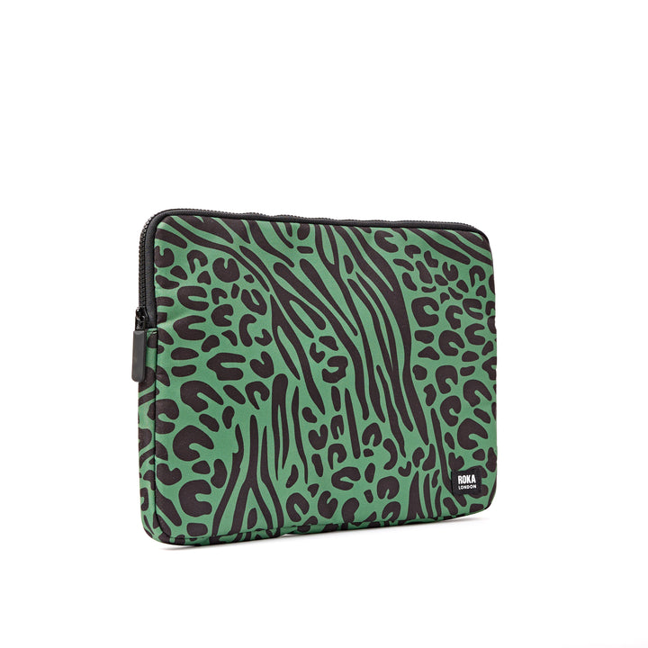 Brick Lane Laptop Sleeve in Mixed Animal Artichoke