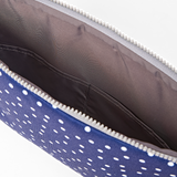 Brick Lane Laptop Sleeve in Navy Polka Dot