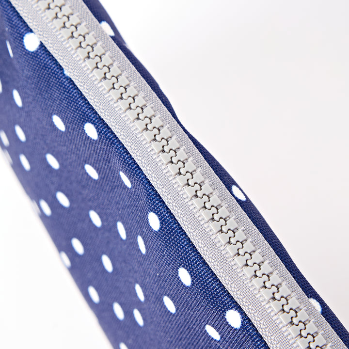 Brick Lane Laptop Sleeve in Navy Polka Dot